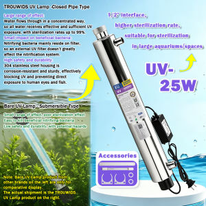 Fish Tank UV Sterilization Lamp Aquarium Water Disinfection UV Light Waterproof Germicidal Light