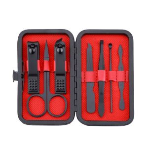 Manicure Set 7 in 1 Gunting Kuku Nail Art Set Dompet Menicure Pedicure Set Gunting Kuku Stainless Murah Import