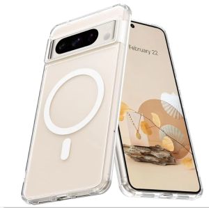 【✅SG Seller✅】RICHMENT For Google Pixel 10 pro xl 10pro 10a 9 Pro XLPixel9 and Google Pixel 8A Pixel8 Pixel 8 Pro Case Compatible with MagSafe Military Grade Drop Protection Shockproof Slim Fits Magnetic Case Transparent Crystal Back Cover Phone Case