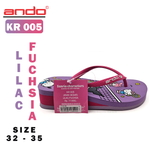 Sandal Jepit Anak Perempuan – ANDO – KR 005 – Size 32-35 – Outdoor – Casual – Fashion Lilac Fuchsia