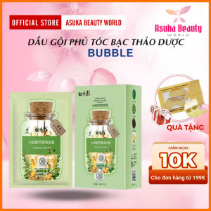 Dầu Gội Phủ Bạc Bubble - Dầu Gội Đổi Màu Tóc Bạc Bubble Chiết Xuất Thảo Dược Giúp Đen Tóc Bóng Mượt (Hộp 10 Gói)