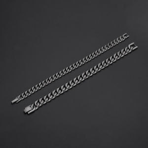 Gelang Titanium Rantai Baja Silver Import Fashion Cowok Hiphop Antikarat Terbaru