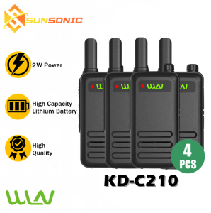 WLN KD-C210 KD-C1 Upgraded UHF 400-470MHz 2W Two Way Radio UHF Transceiver Walkie Talkie Radio-SET OF 4