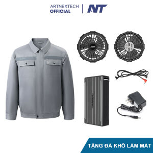 [GIẢM GIÁ] Bộ Áo Điều Hòa Quạt Gió Nhật Bản Chính Hãng PIN 50.000mAh Quạt 12V Chống Nước Chạy 15-18H BH 12 Tháng