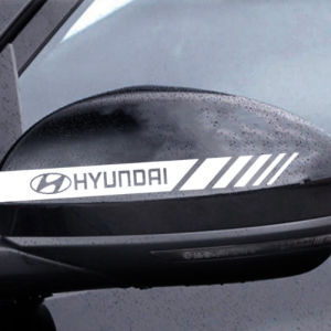2Pcs HYUNDAI Rearview Mirror Sticker for Car Accessories Stickers Waterproof Side Mirror Logo Decals Vinyl Design