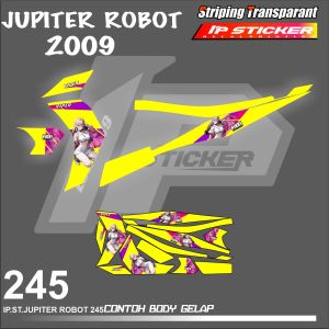 JUPITER ROBOT 2009 (COD) STIKER STRIPING MOTOR YAMAHA JUPITER ROBOT HOLOGRAM DAN TRANSPARAN
