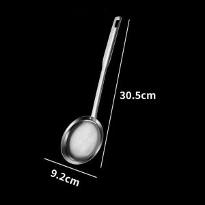 INNEWIN Thép không gỉ Bộ lọc dầu Chống bỏng Đã được làm dày Muỗng tạo bọt Di động Lưới mịn Muỗng vớt bọt để loại bỏ bọt dầu nổi