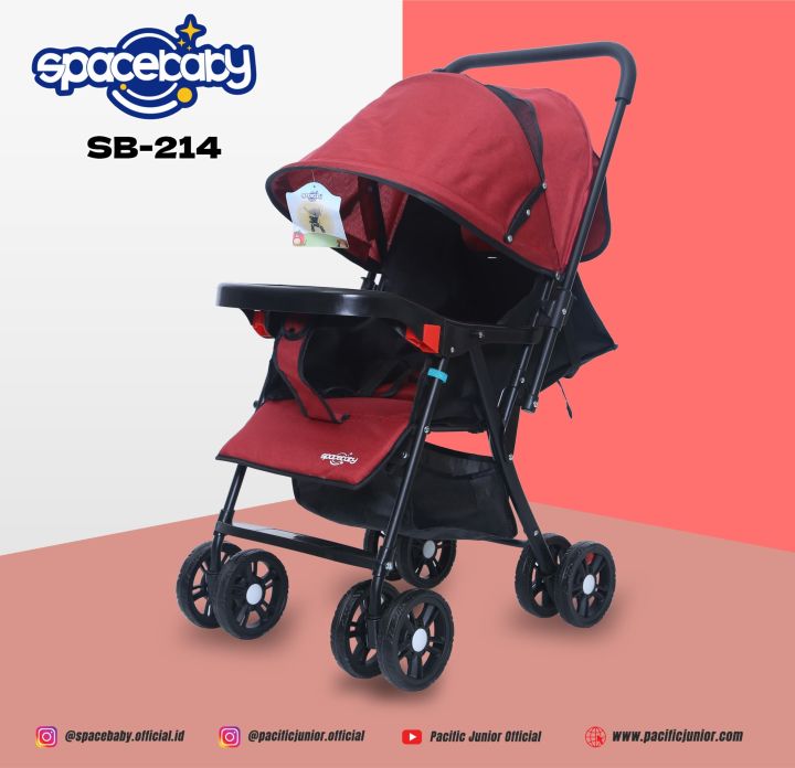 STROLLER SPACEBABY SB 214 330 1 GAGANG DORONG HADAP DEPAN BELAKANG Lazada Indonesia