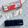 Lukas Travel Watercolor Paint 24 Colors Half Pans Transparent Watercolor Painting Brush Sketchers' Portable Palette Metal Box. 