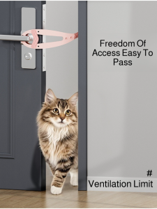 Cat free entry No punch airconditioning room door seam pet stay door Bedroom special bracket