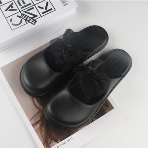 Bow Tie Toe Wrap Soft Sole Slippers for Womens Mueller Shoes 2023 New Fashion Anti-skid Lazy Shoes for External Wear