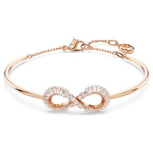 【Official Store】SWAROVSKI New Rose gold white diamond Hyperbola Infinity bangle The best gifts for your girlfriend or best friend on Valentines Day or birthday