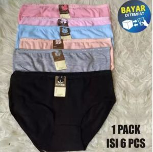 CD POLOS GROSIR 1 SET ISI 6 PCS SIZE M L XLXXLXXXL CELANA DALAM WANITA DEWASA
