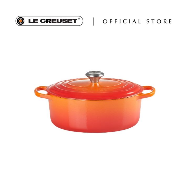 Le Creuset Cast Iron Signature Oval French Oven 29cm (Flame)