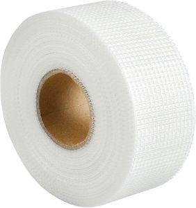 QILIMA Self-Adhesive Fiberglass Drywall Joint Mesh Tape Fiber Mesh Crack Patch Wall Repair Fabric2 Inch by 148 Feet White