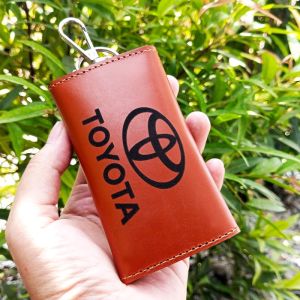 Dompet STNK Kulit Sapi Warna Tan Logo Toyota - 1123 Bergaransi