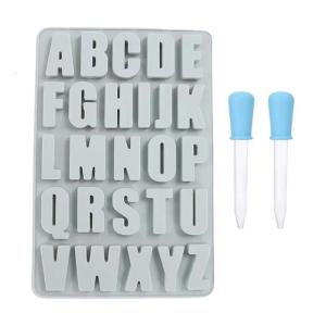 26 Letter Silicones Chocolate Mold Nonoxic Heat Resistant Baking Tool For Kids Ice Tray Candy Making Kitchen Accessories