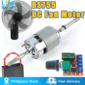 Micro DC 12V RS755 Fan Motor Ball Bearing Large Torque High Power Low Noise DC Motor for Electrical Tools DIY