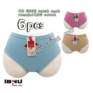 6pcs sempak pakaian celana dalam anak cewek katun polos motif warna random pakaian dalam perempuan