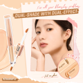 PINKFLASH Waterproof 2-in-1 Dual-Shade Concealer Full Coverage Foundation Brighten Matte Lightweight Conceal Dark Circles Scar Acne. 
