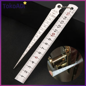 2Pcs/set Taper Gauge Feeler 1-15mm Silinder Bore Gauge Dengan Penguasa Baja 150mm Stainless Steel