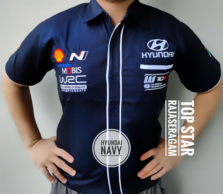 Baju Kemeja Seragam Otomotif Hyundai N Racing Bordir Komunitas WRC ...
