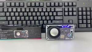 Portable Bluetooth Speaker Wireless Transparent Bluetooth Soundbar Subwoofer With Colorful Light TF Card MP3 Music Player