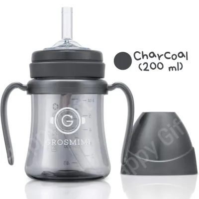 [Korea]🇰🇷 Grosmimi Straw CupㅣSpill Proof no Spill Magic Sippy Cup with Straw with Handle for Baby and Toddlers Customizable PPSU BPA Free 200ml / 300mlㅣReplacement StrawㅣCleaning brush set