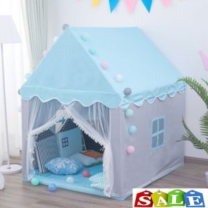 [TẶNG ĐÈN TRÒN + NỆM LÓT ] Lều Công Chúa Hoàng Tử S5 cho bé trai bé gái cửa có rèm chống muỗi xinh xắn