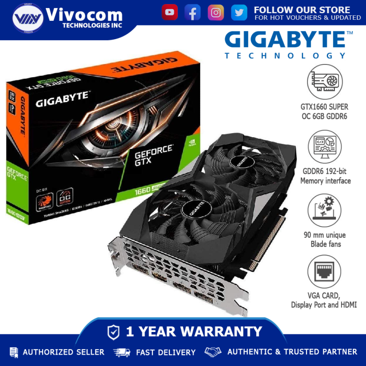 Gigabyte geforce fashion gtx 1660 super oc 6gb gddr6