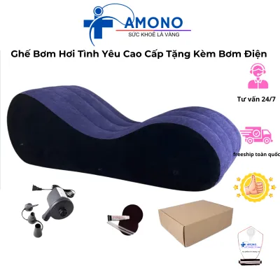 Tặng Vận Chuyển - Ghế bơm hơi tình yêu chữ S Lazy Sofa - Tiện Lợi - ( tặng Kèm Bơm Điện )