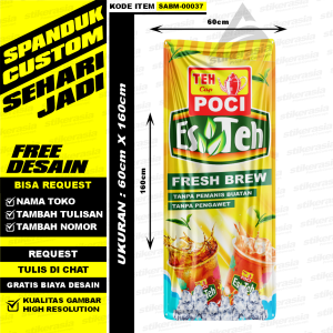Spanduk Es Teh Poci Custom Banner Jualan EsTeh SpandukMurah DesainSpanduk Gratis Desain StikerAsia