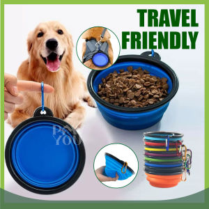 Mangkok Tempat Makan Anjing Lipat Silikon Mangkuk Minum Kucing Foldable Silicone Pet Bowl