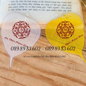 Lá Bồ Đề In hình - Chữ OM (Cầu Bình An – May mắn Ốp điện thoại Hàng loại 1) - Quà Tặng Ý Nghĩa