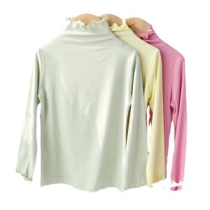 【Malaysia Ready STOCK】2021 new design kids  long-sleeved bottoming shirt solid color