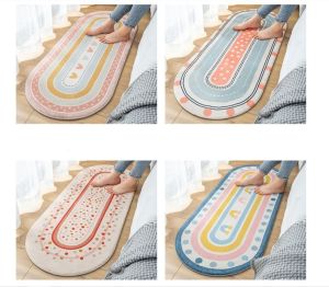 [COD] Oval-Square Carpet/Karpet Keset Panjang Lembut Bulu Tebal Halus Anti Slip