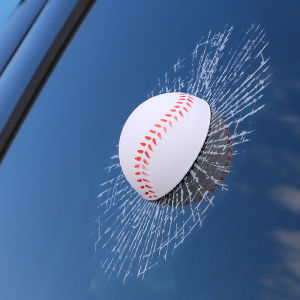 RA 3D Tennis Basketball Football Baseball Funny Creative Car Window Decoration Stickers Glass Stickers AR