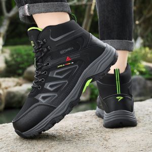 Sepatu Gunung Wanita SNTA 617 Black Grey Hiking Shoes Waterproof Sport Trekking Camping Outdoor Ringan High Quality Anti Slip anti air olahraga luar ruangan