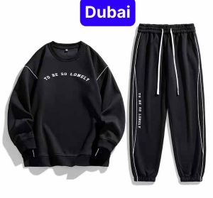 ĐỒ BỘ TO BE ĐỒ BỘ NAM THU ĐÔNG CỔ TRÒN TAY DÀI VẢI TỔ ONG DÀY DẶN CO GIÃN CHUẨN FORM SANG CHẢNH - DUBAI FASHION