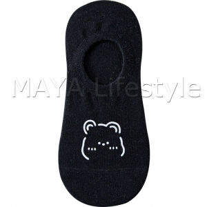MAYA ถุงเท้าผู้หญิง สีลูกกวาด ถุงเท้าข้อสั้น ผ้านุ่มใส่สบายเพ้นท์น้องหมีน่ารัก womens socks
