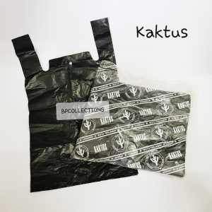 1 PAK KAKTUS 240 gram KANTONG PLASTIK HITAM UKURAN 17 24 28 cm TEBAL HD HITAM KAKTUS PACKAGING PACKING ONLINE KEMASAN KRESEK 24 kg ECER