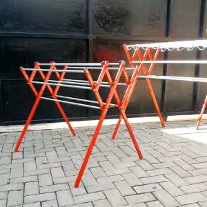 TERMURAH - Jemuran Lipat / Jemuran Baju Aluminium / jemuran pakaian/Merah