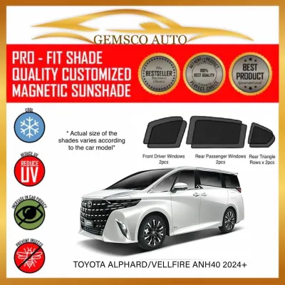 Toyota Alphard/Vellfire ANH40 2024+ ( 6 / 7 pcs) Car Magnetic Sunshade / Rear windscreen Sunshade