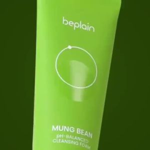 beplain Mung Bean pH-Balanced Cleansing Foam Daily Hydrating Cleanser for Sensitive Skin Non-Stripping Deep Pore Cleanser Korean Skincare 5.4 fl.oz