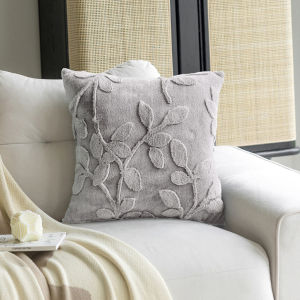 【In stock】30x50cm/45x45cm Faux Rabbit Fur Jacquard Throw Pillow CoverSolid Simple Home Living Room Sofa Cushion Coverpillowcase