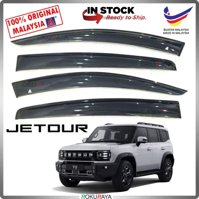 [ROUND 11CM WIDTH] Jetour T2 2026 Original AG Rain Sun Wind Deflector Door Visor Air Press Car Accessories