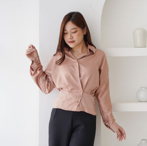 Severli [PREMIUM] Daisy Shirt Lengan Panjang | Kemeja Lengan Panjang Wanita | Kemeja Korea | Kemeja Satin Wanita