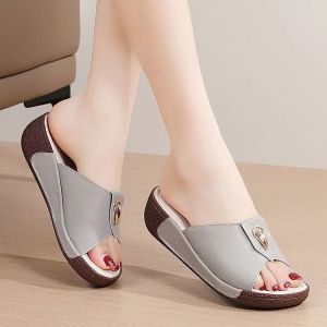 [Free Shipping] Plus-Size WomenS Sandals Wedge Heels Non-Slip New Summer Slip-On Shoes Height-Increasing For Outdoor Wear High-Heeled Sandals Casual Style
