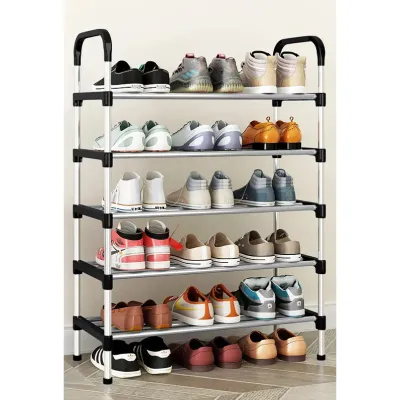 Rak Sepatu 5 Susun Tingkat Tempat Sepatu Sandal 5 Susun Rangka Besi