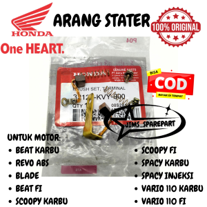 ARANG STATER BRUSH SET COOL HONDA KVY BEAT FI KARBU REVO ASB BLADE SCOOPY FI SPACY KARBU INJEKSI VARIO 110 KARBU FI KUALITAS ASLI AHM ORIGINAL HGP KUALITAS ASLI ORIGINAL YGP